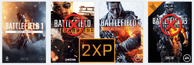 Double XP für Battlefield 3 und Battlefield Hardline abgeschaltet, für Battlefield 4 und Battlefield 1 aber weiterhin aktiv