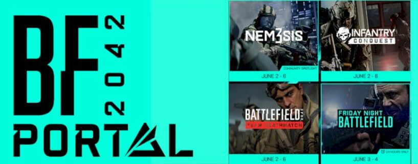Battlefield 2042: Neue Spielmodi für Portal (KW23) –     Nem3sis, Infantry Conquest & TDM – XP Test verlängert